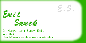 emil samek business card